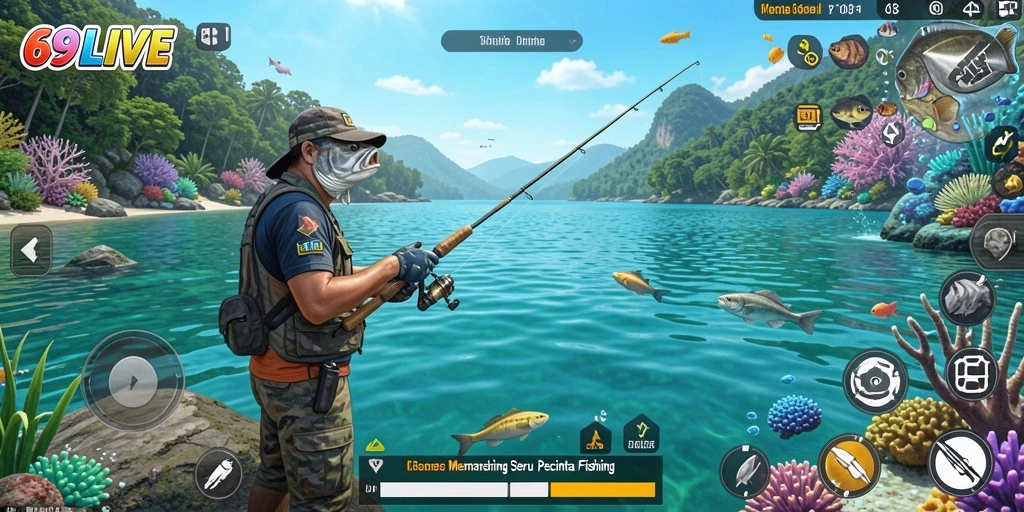 Tangkapan ikan besar dalam gameplay Fishing 69LIVE.