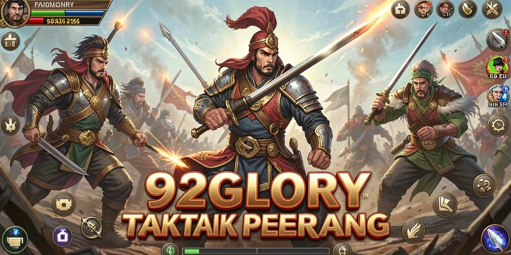 Tampilan gameplay 92GLORY yang penuh strategi.