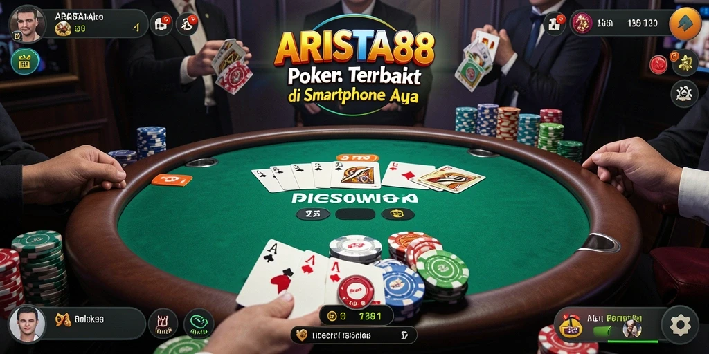 Tampilan gameplay Poker yang seru dan menarik di ARISTA88.
