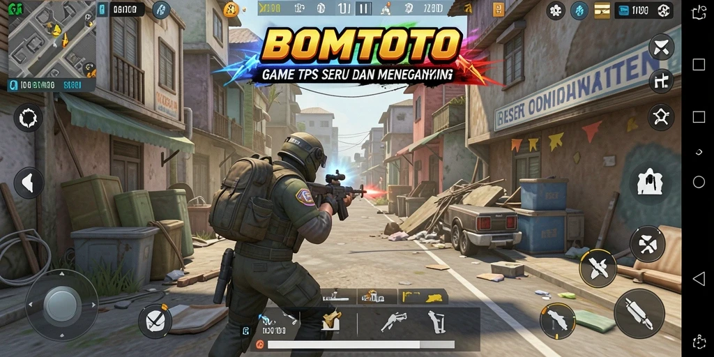Screenshot menampilkan aksi seru gameplay di BOMTOTO.