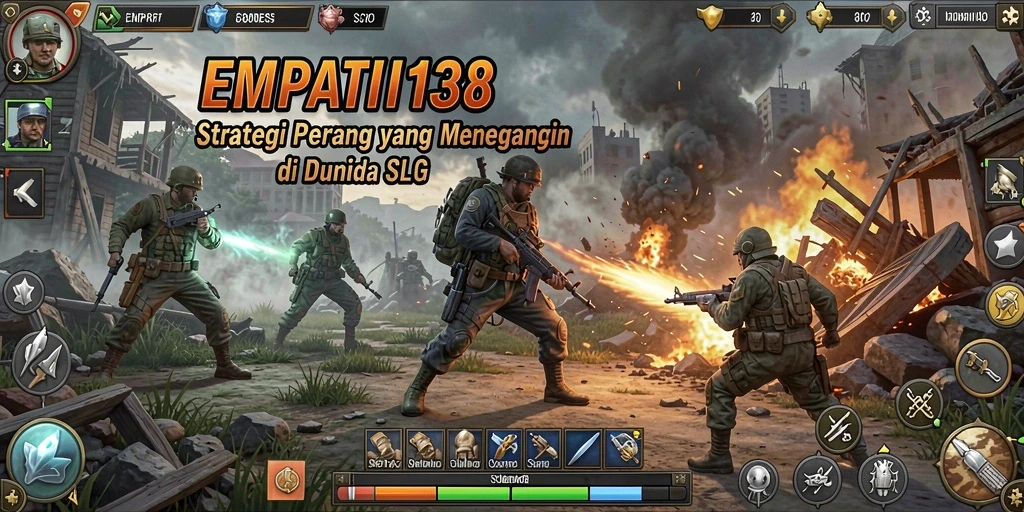 Tangkapan layar menunjukkan aksi pertempuran strategis di EMPATI138.