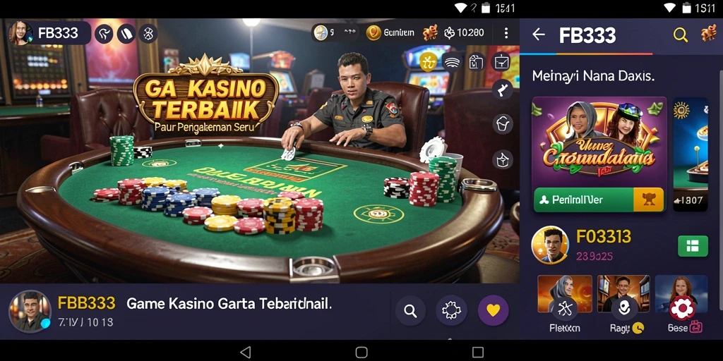Tampilan gameplay FB333 yang menarik dengan berbagai pilihan permainan Kasino.
