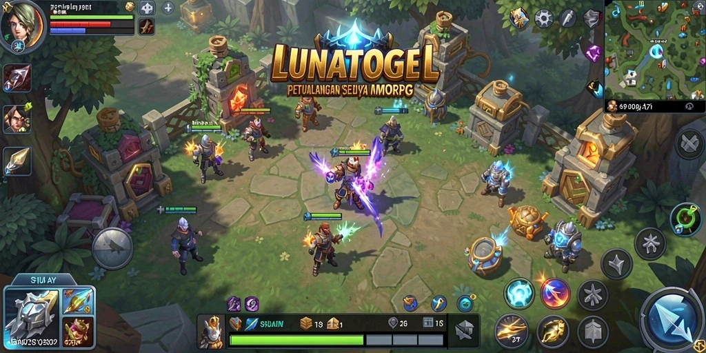 Tampilan menarik dari gameplay MMORPG di LUNATOGEL.
