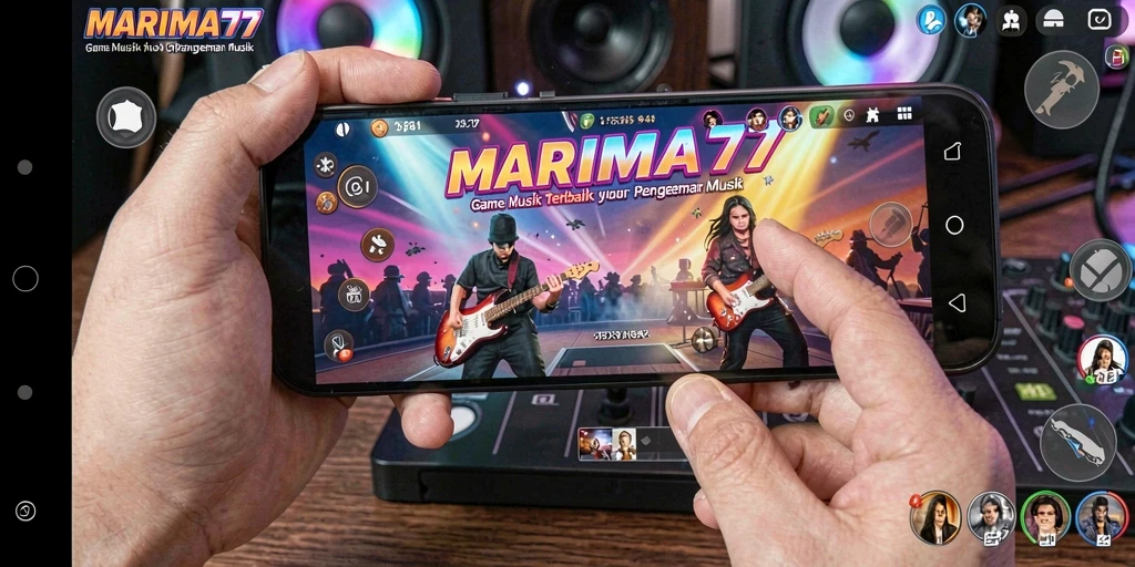 Tampilan gameplay MARIMA77 saat bermain musik dengan teman.