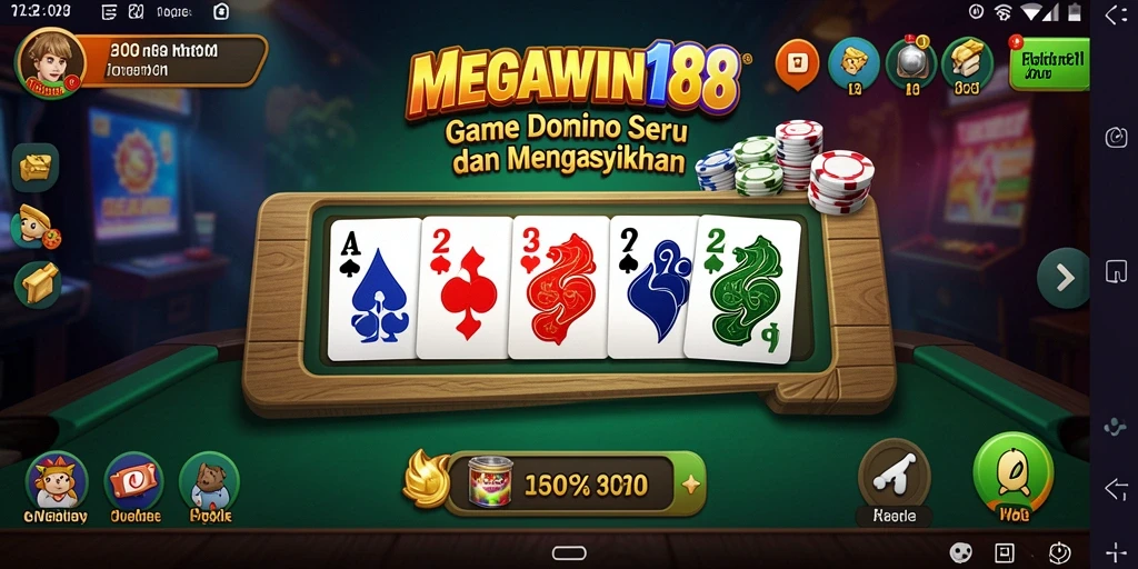 Gameplay seru MEGAWIN188 menampilkan keseruan bermain Domino.