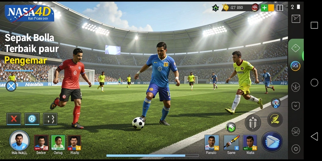 Tampilan gameplay <strong>NASA4D</strong> yang mendebarkan dalam pertandingan sepak bola.