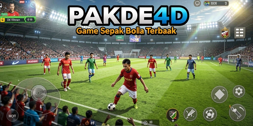 Tampilan game PAKDE4D yang memikat saat bermain sepak bola.