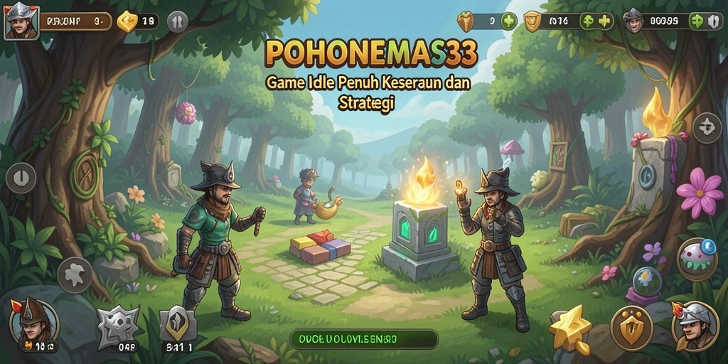 Gameplay menawan POHONEMAS33 dengan mekanisme Idle yang menarik.