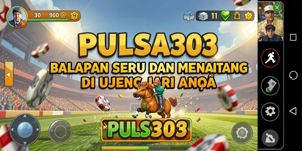 Screenshot dari aksi balapan intens dalam PULSA303.