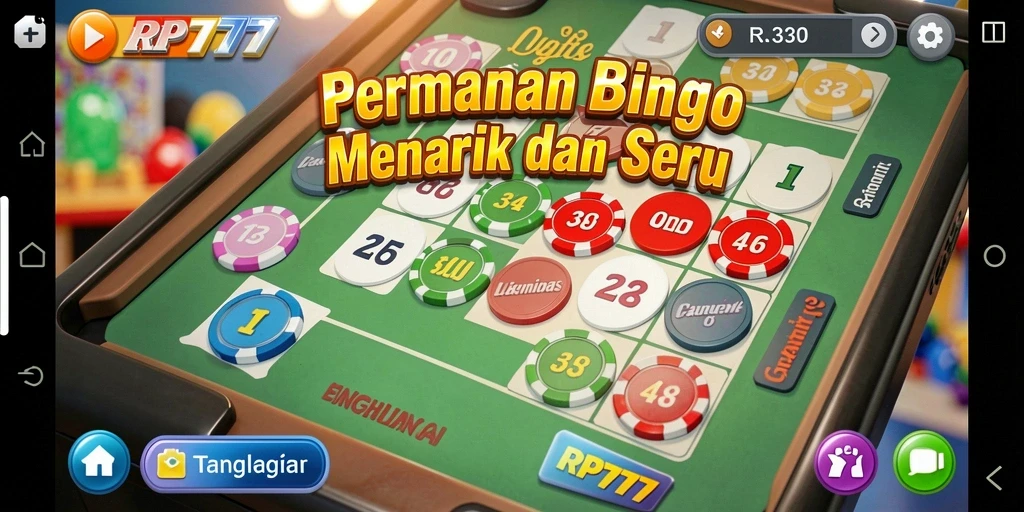 Tampilan gameplay Bingo yang seru dan interaktif di RP777.