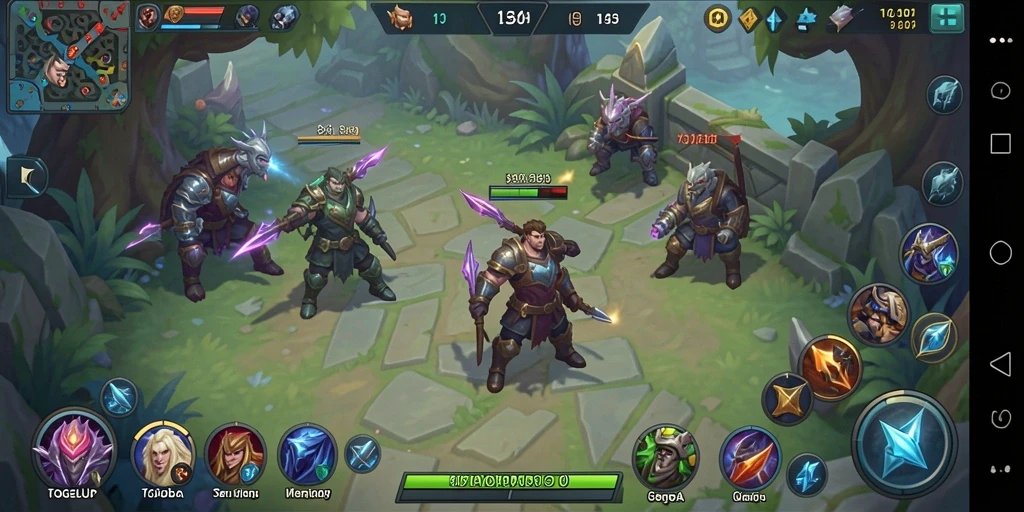 Tampilan gameplay TOGELUP yang seru dengan pertempuran taktis.